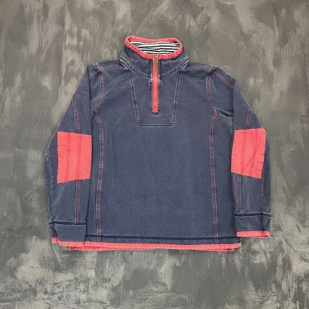 Vintage Fat Face 1/4 zip sweatshirt mens medium Blue 2000s y2k